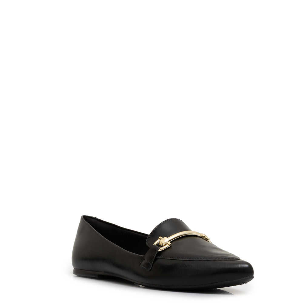 Mocassim Bico Fino Bridão Preto